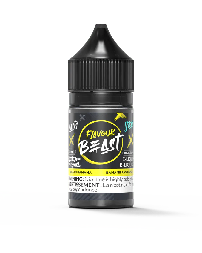 Flavour Beast Salt - Bussin Banana Iced Nic Salt E-Liquid - Image 2