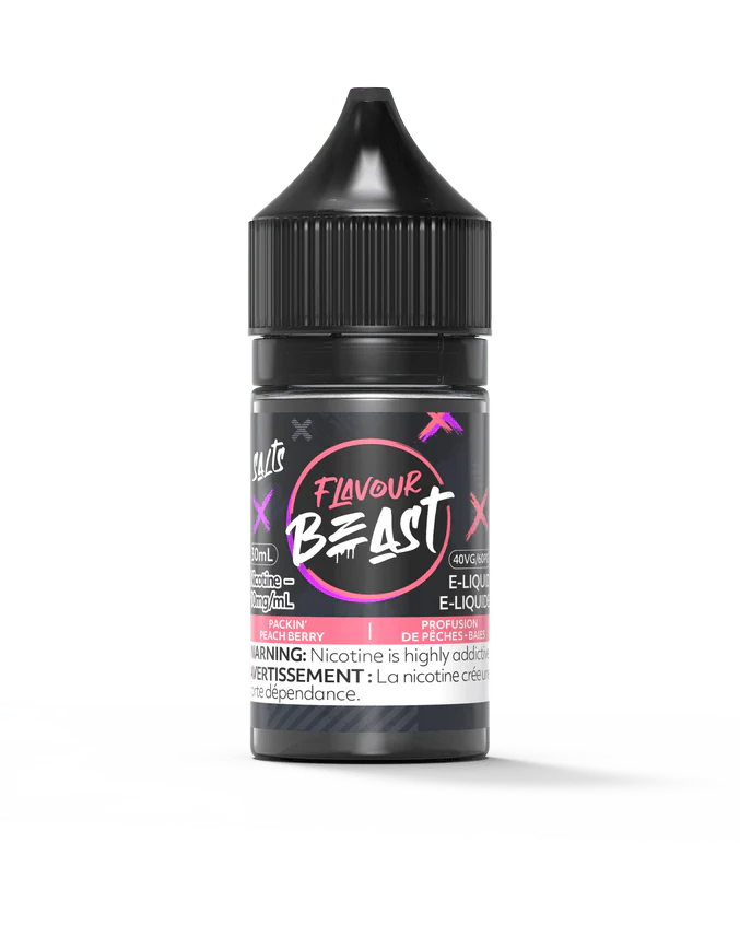 Flavour Beast Salt - Packin' Peach Berry Nic Salt E-Liquid - Image 2