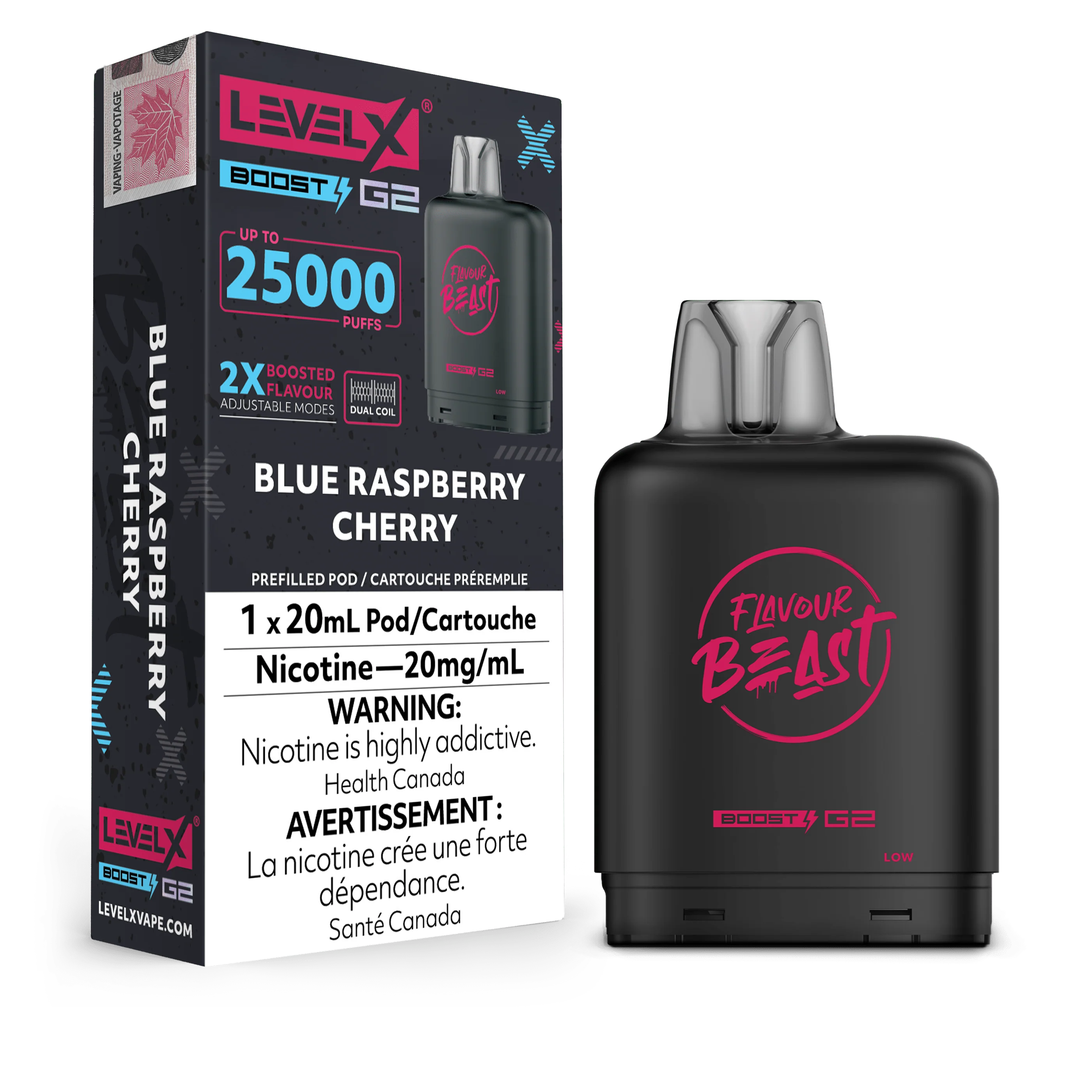 Level X Flavour Beast Boost G2 Pod - Blue Raspberry Cherry