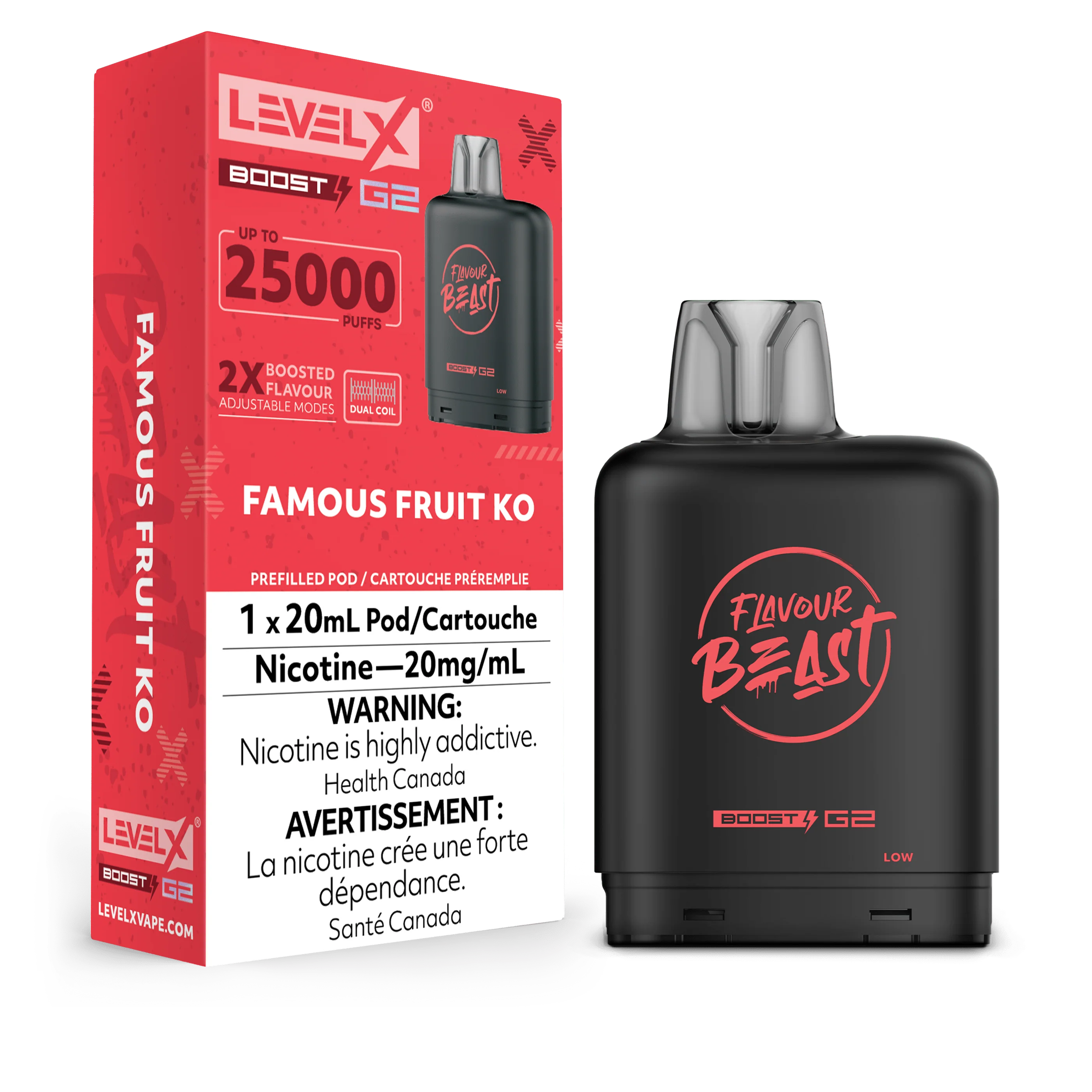 Level X Flavour Beast Boost G2 Pod - Famous Fruit KO