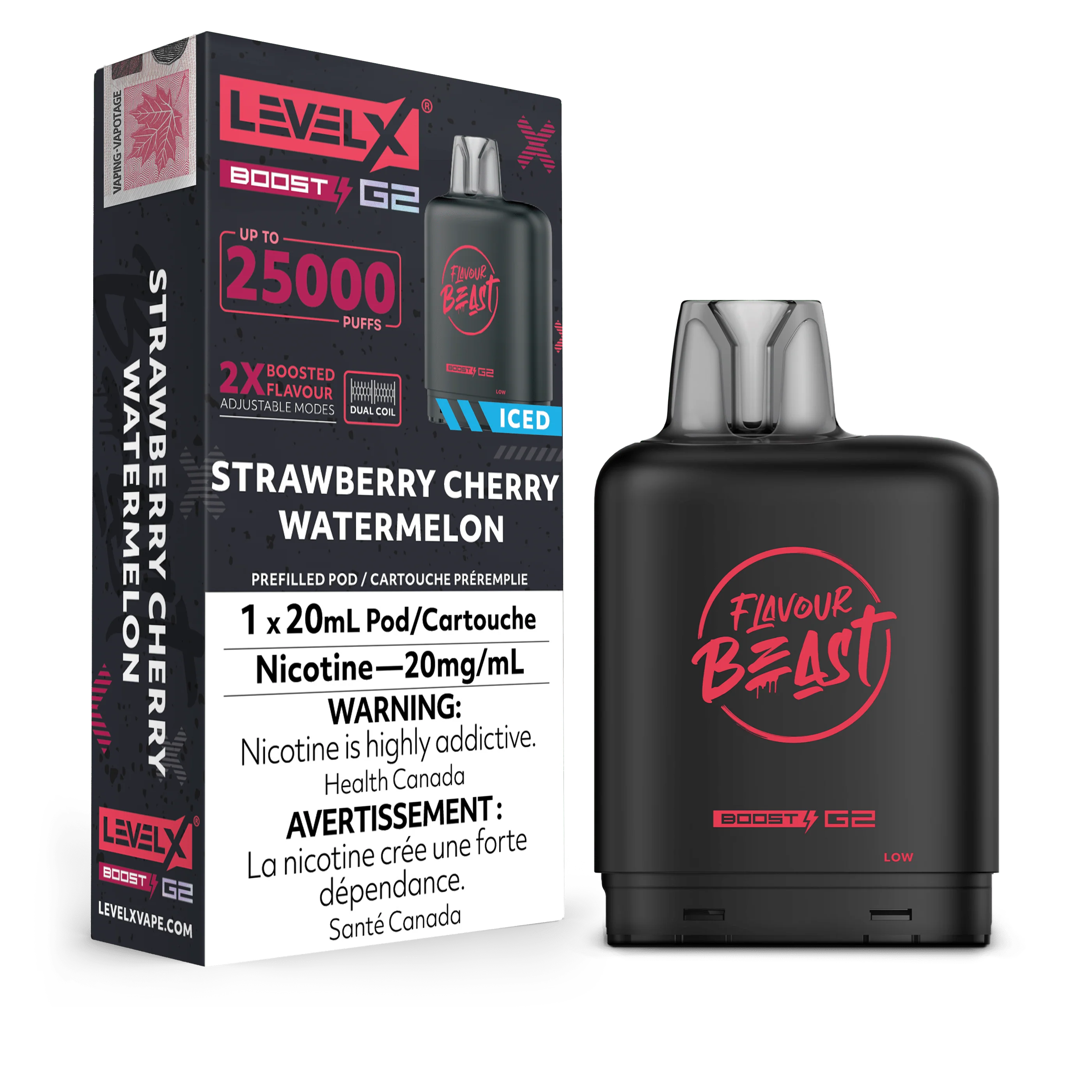 Level X Flavour Beast Boost G2 Pod - Strawberry Cherry Watermelon