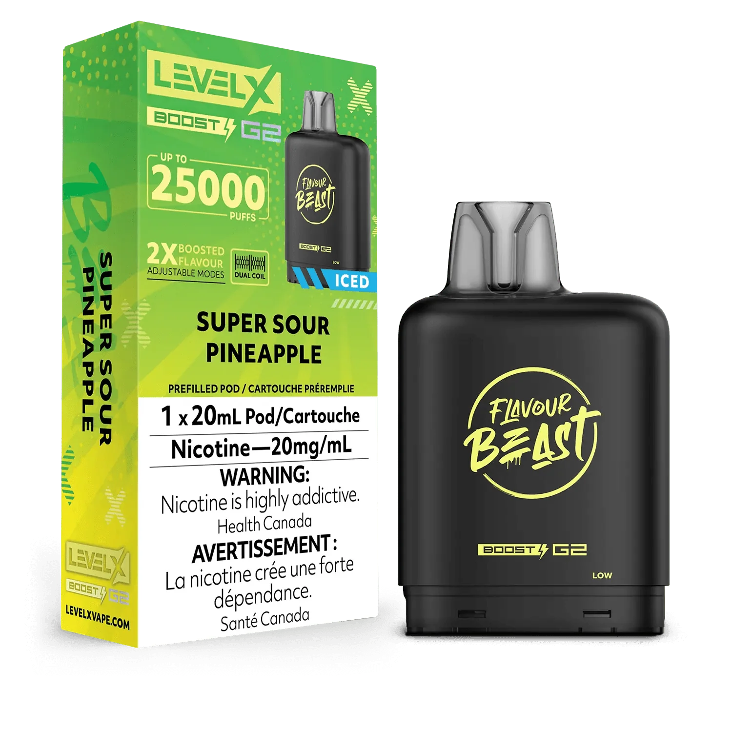 Level X Flavour Beast Boost G2 Pod - Super Sour Pineapple Iced