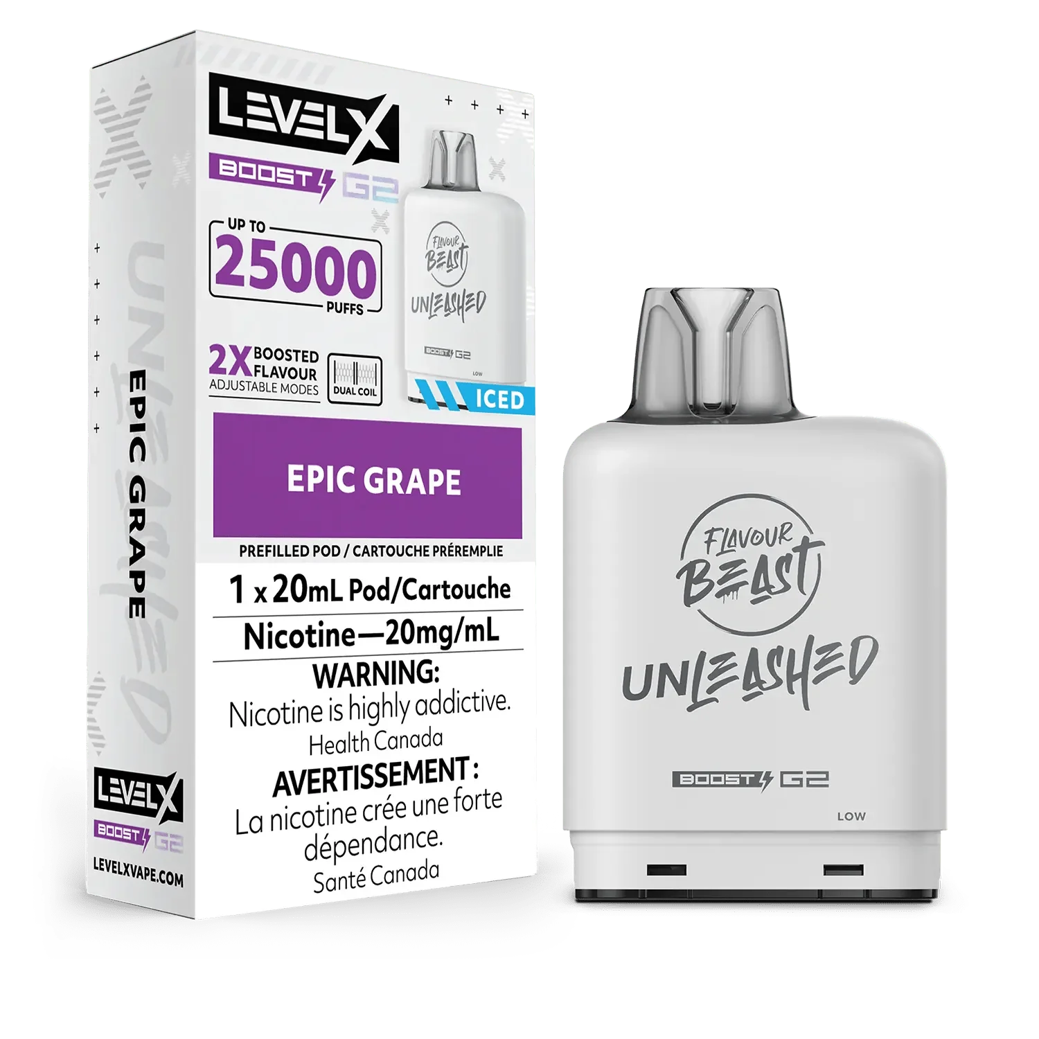 Level X Flavour Beast Unleashed Boost G2 Pod - Epic Grape