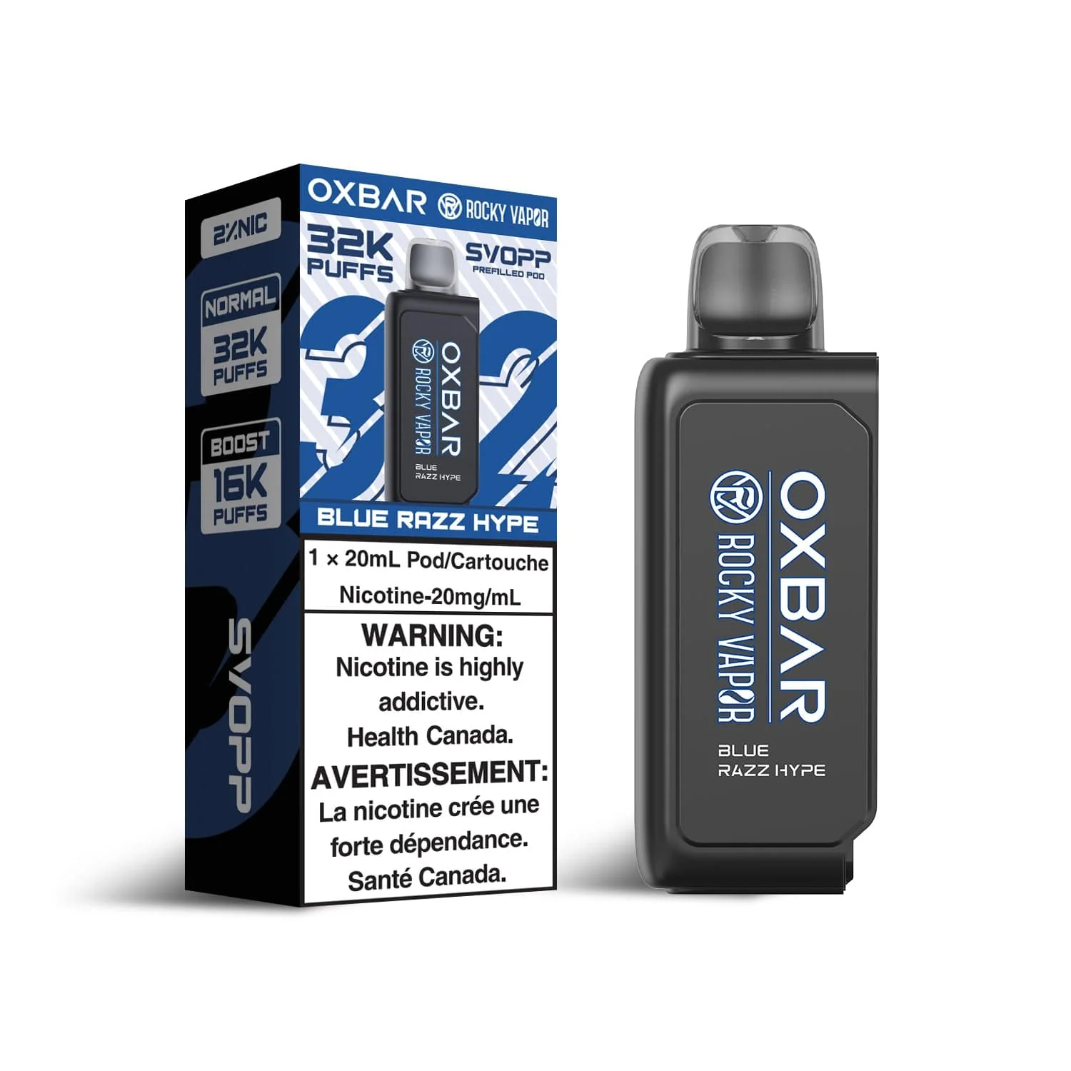 OXBAR x Rocky Vapor SVOPP Pod - Blue Razz Hype - Image 2