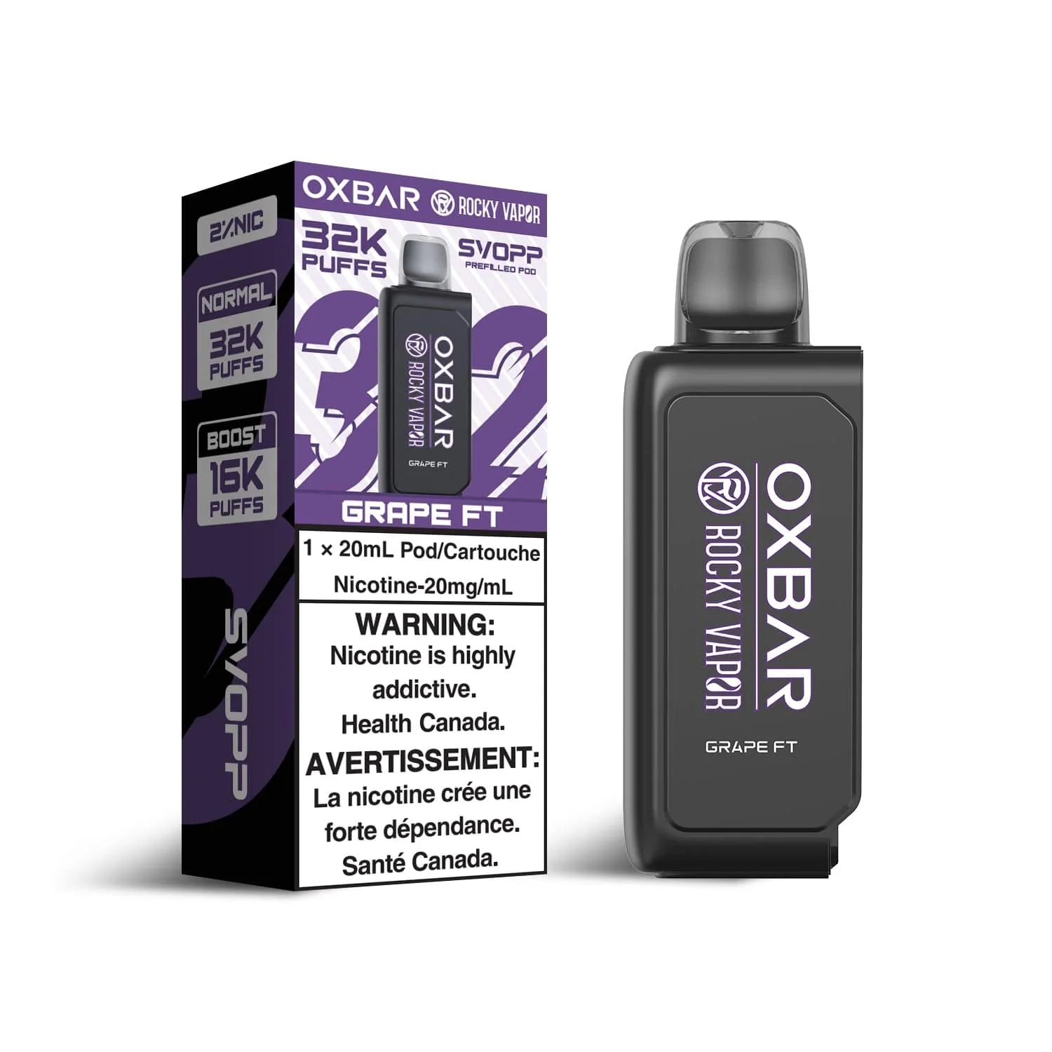 OXBAR x Rocky Vapor SVOPP Pod - Grape FT - Image 2