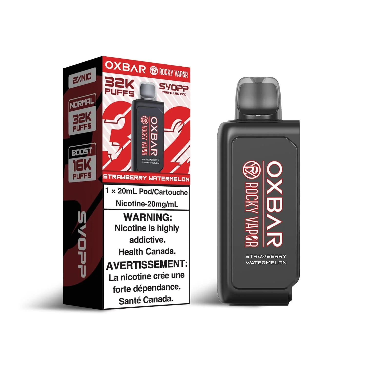 OXBAR x Rocky Vapor SVOPP Pod - Strawberry Watermelon - Image 2