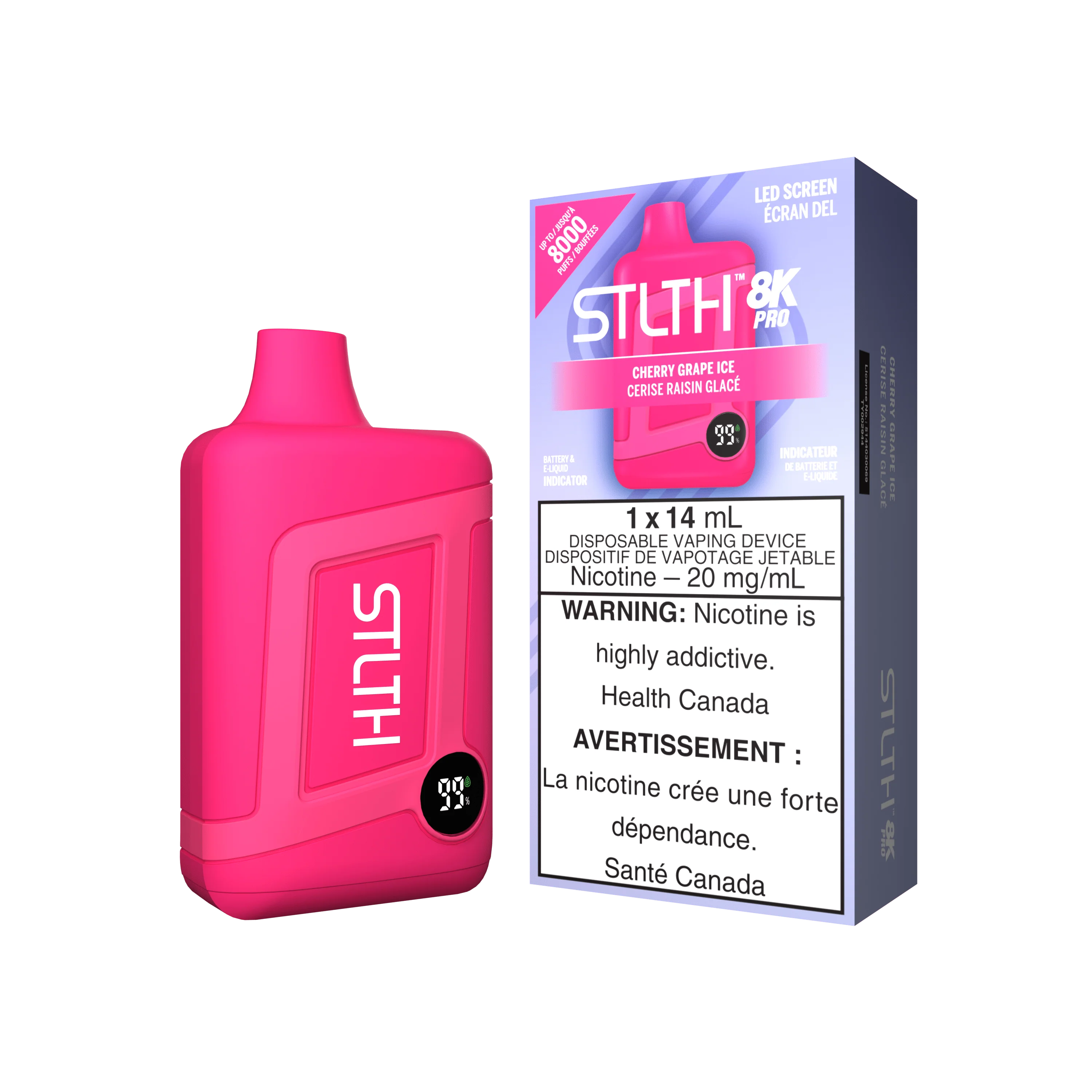 STLTH 8K Pro - Cherry Grape Ice Disposable Vape