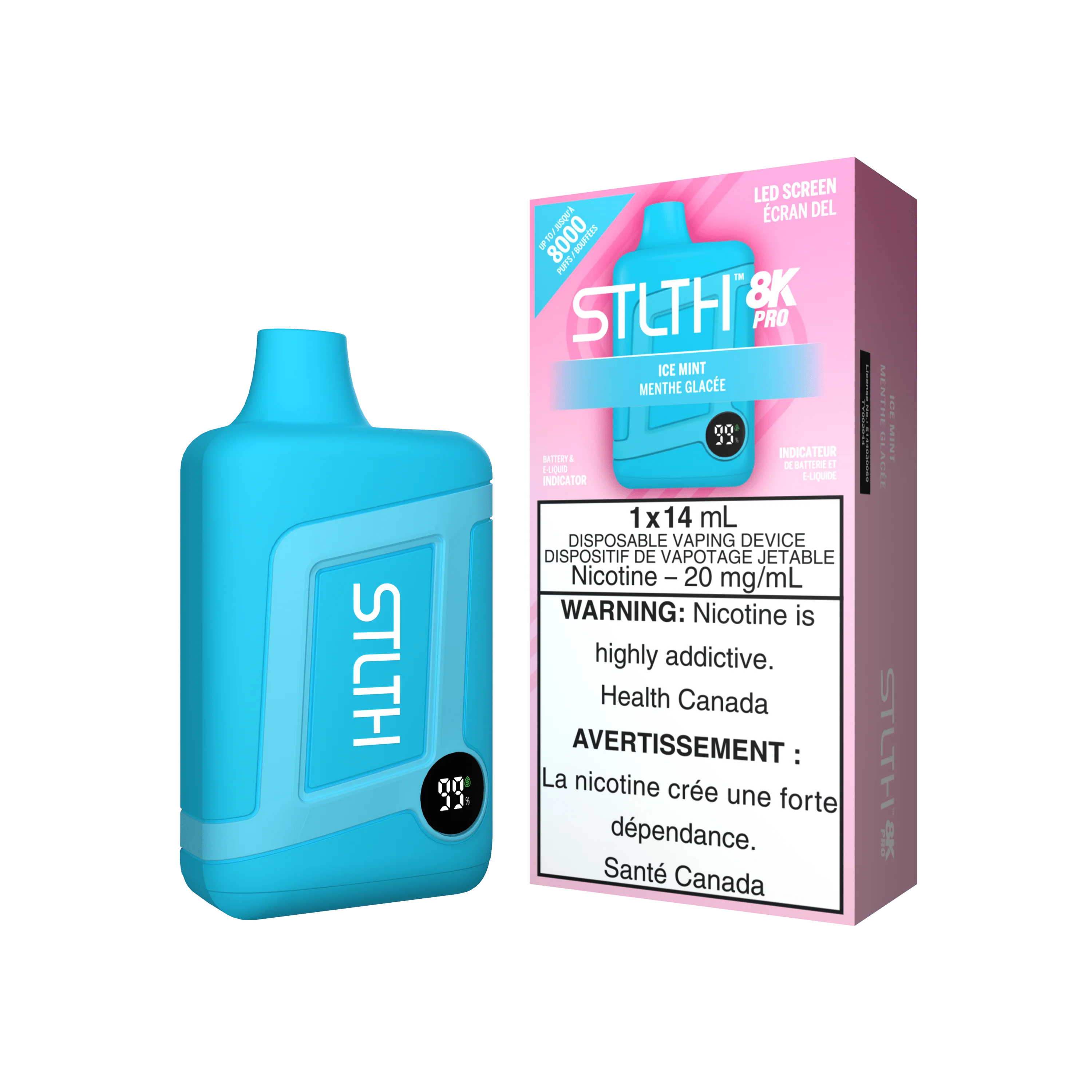 STLTH 8K Pro - Ice Mint Disposable Vape