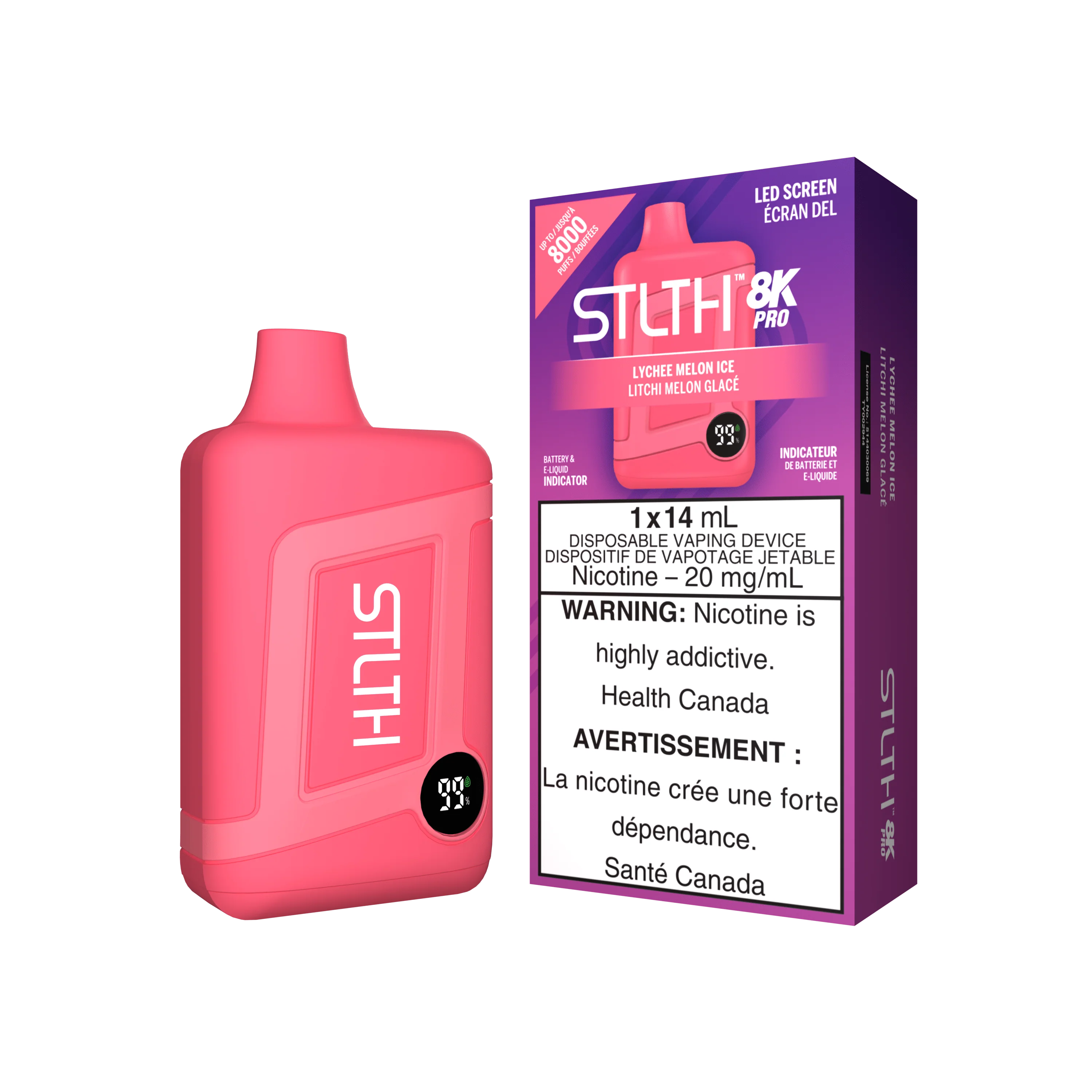 STLTH 8K Pro - Lychee Melon Ice Disposable Vape