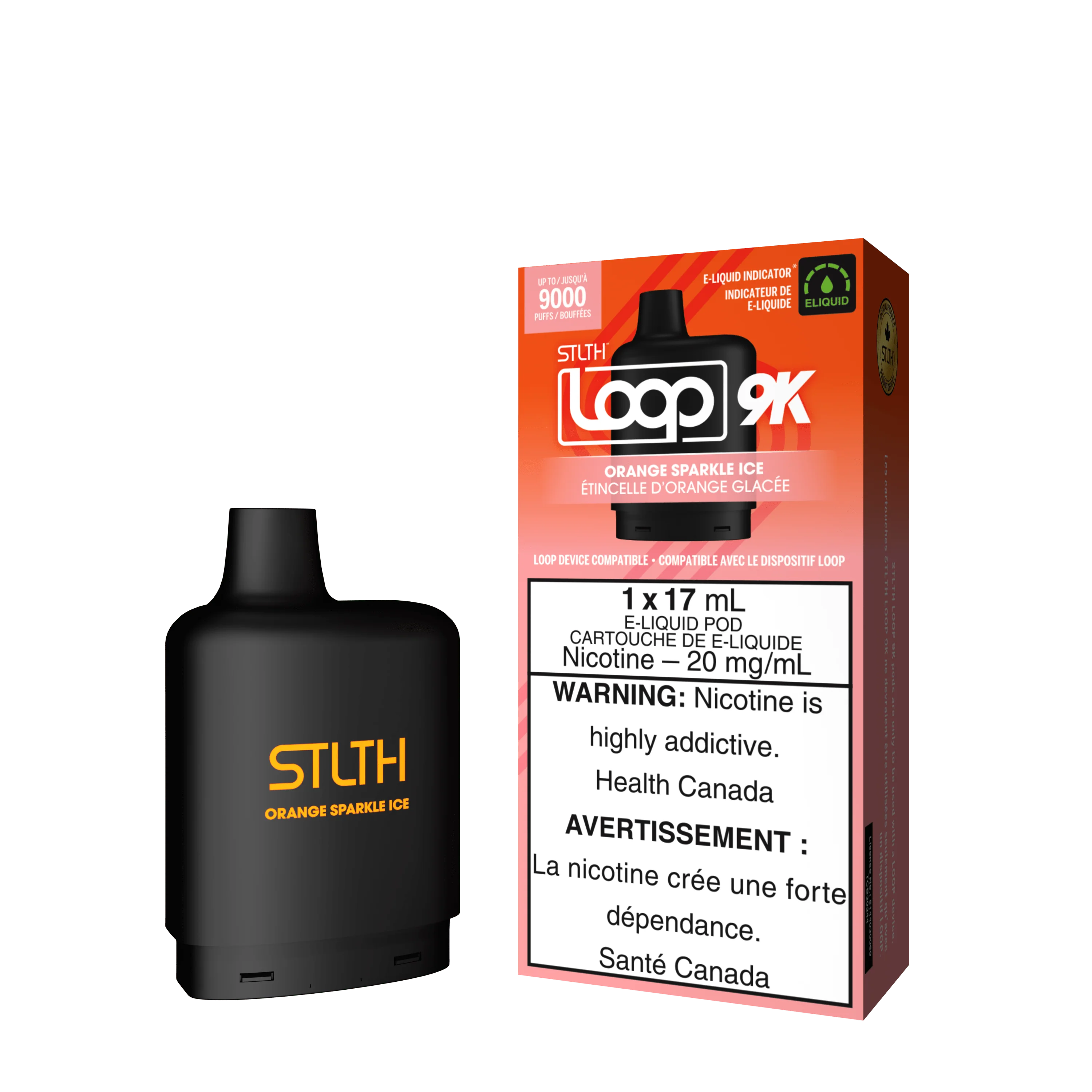 STLTH Loop 9K Pod - Orange Sparkle Ice