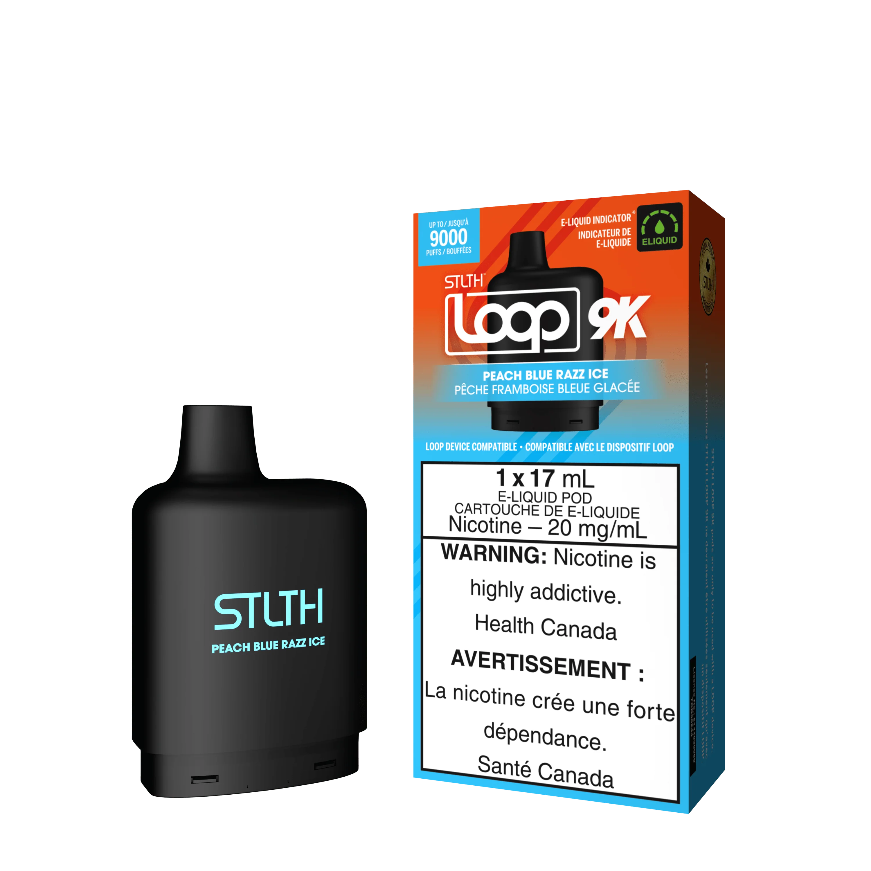 STLTH Loop 9K Pod - Peach Blue Razz Ice