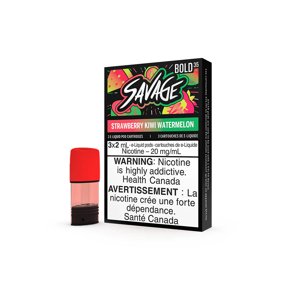 STLTH Savage - Strawberry Kiwi Watermelon Vape Pod - Image 2