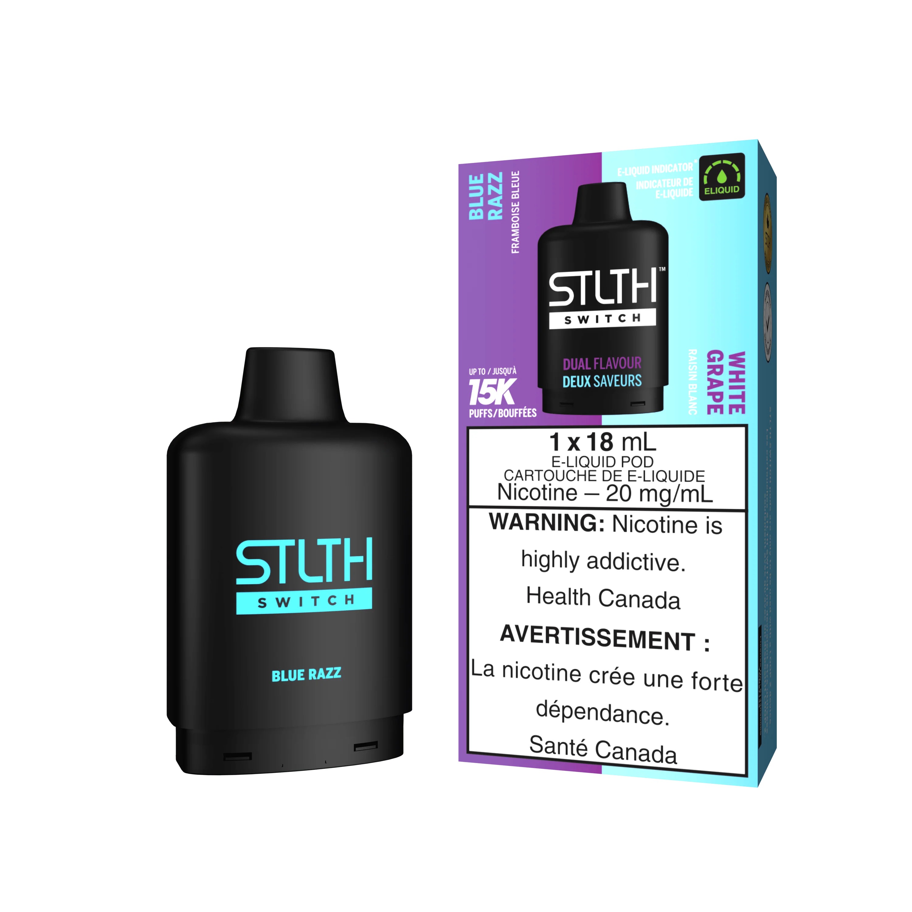 STLTH Switch Pod - Blue Razz + White Grape